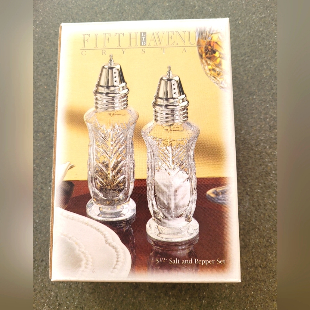 Fifth Avenue Ltd Crystal Salt and Pepper Set